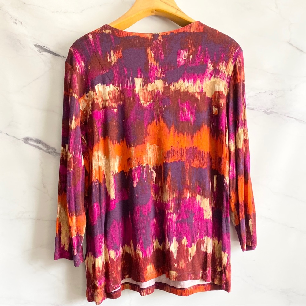 Ruby Rd. Bead Embellished Multi Abstract Print Lo… - image 6